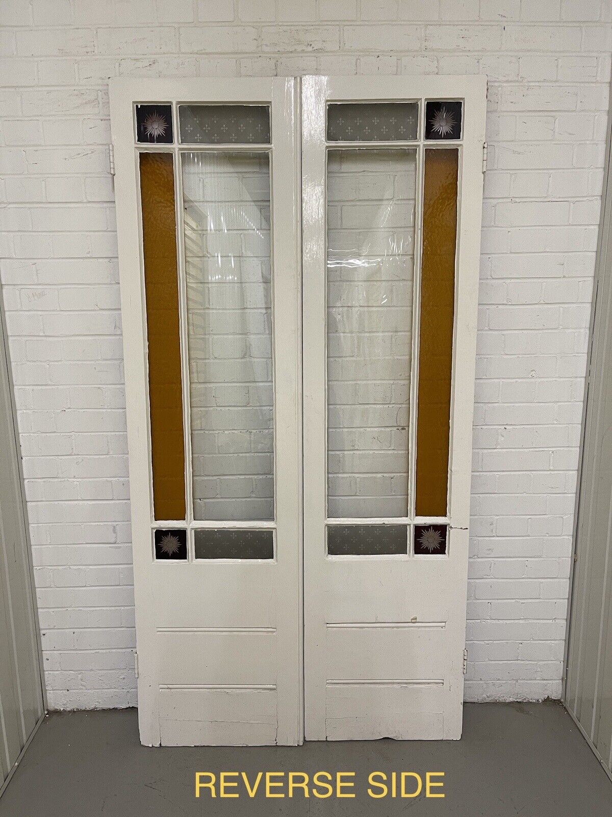 Reclaimed French Victorian Edwardian Wooden Double Doors 1040 x 2009 or 2015mm