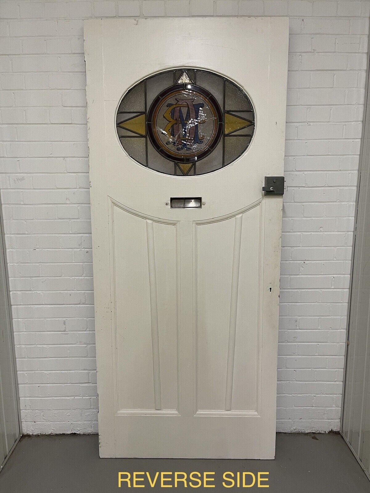 Reclaimed Old Edwardian Victorian Wooden Panel Front Door 2125 x 910mm
