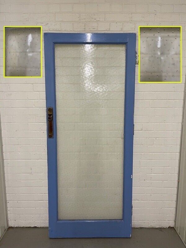 Reclaimed Polka Dot Raised 50s 60s 70s Glass External Door 1963 x 830mm