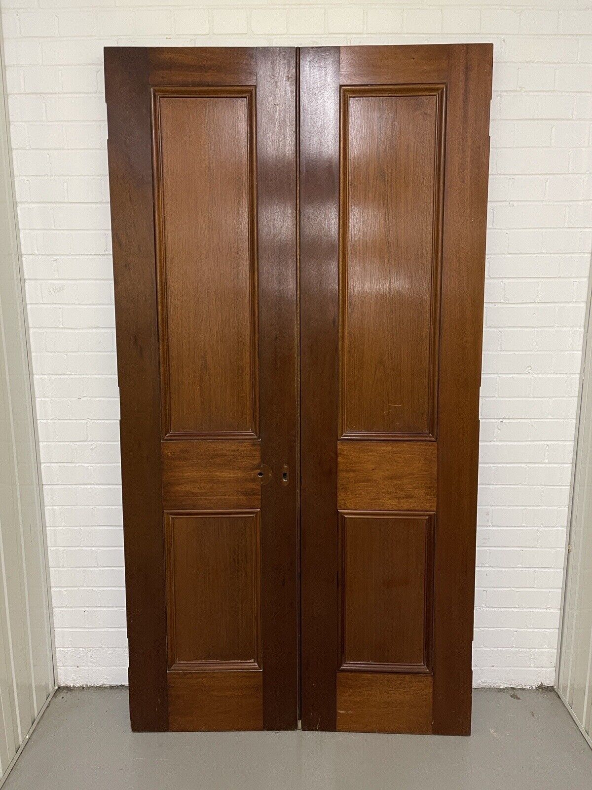 Reclaimed Large French Mahogany Wooden Double Doors Provenance Knightsbridge