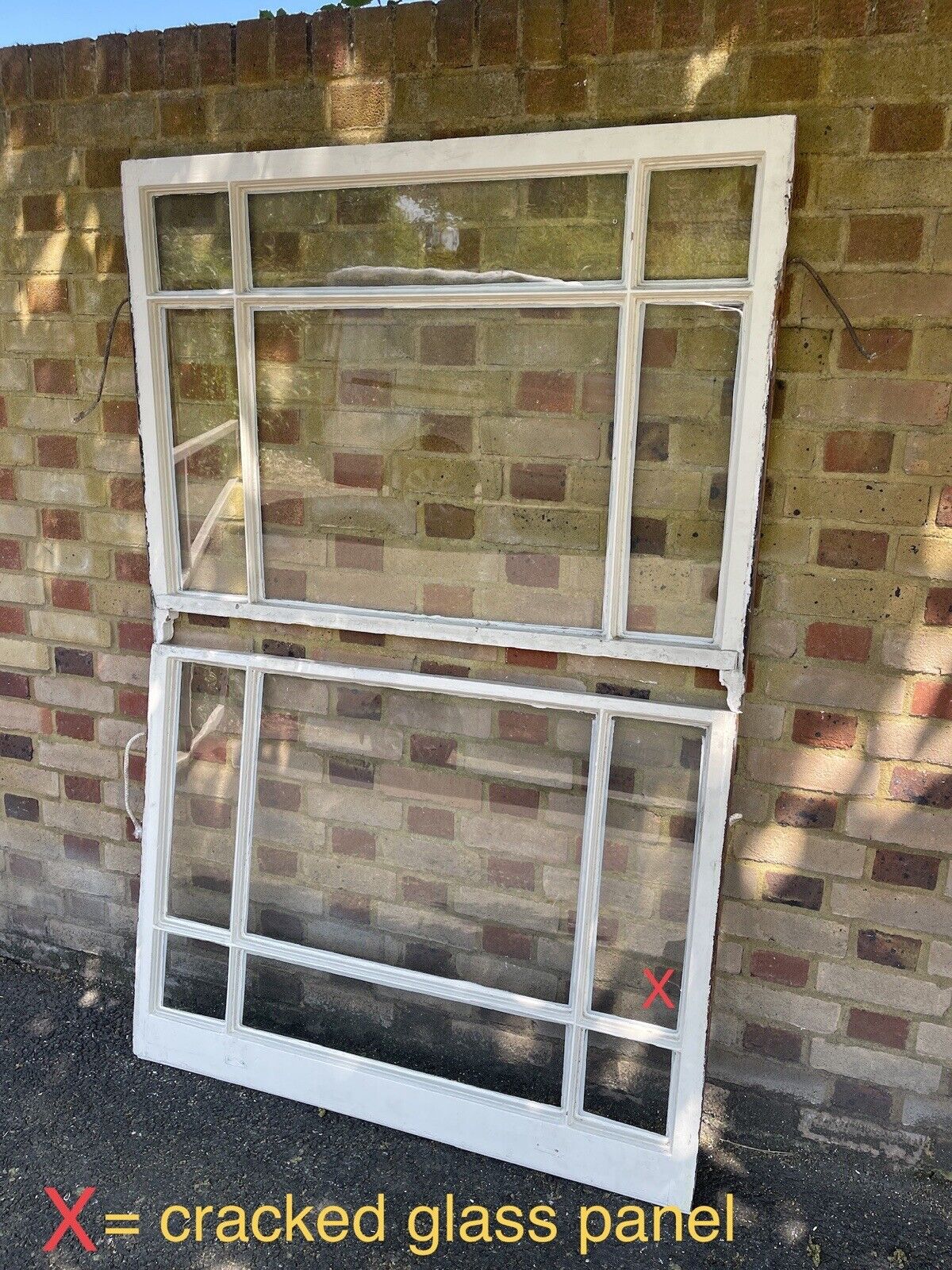Pair Of Reclaimed Old Edwardian 6 Panel Wooden Panel Sash Window 915 x 1190mm