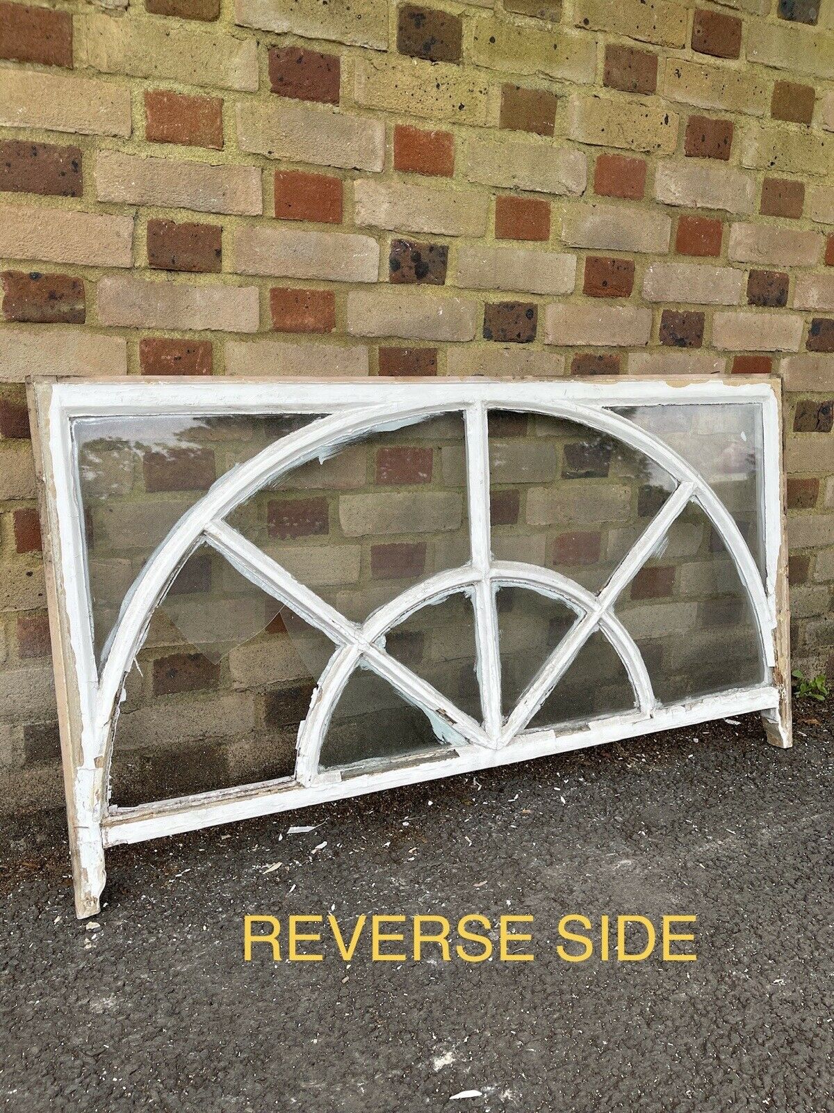 Reclaimed Old Edwardian Georgian Arch Wooden Sash Window 1280 x 705mm