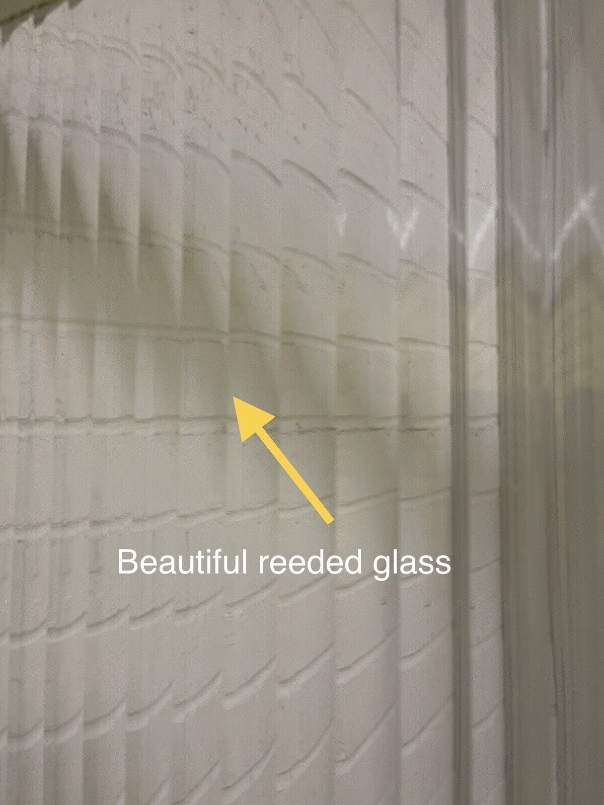 Reclaimed  Reeded Glass Internal Or External Door 1965 x 760mm