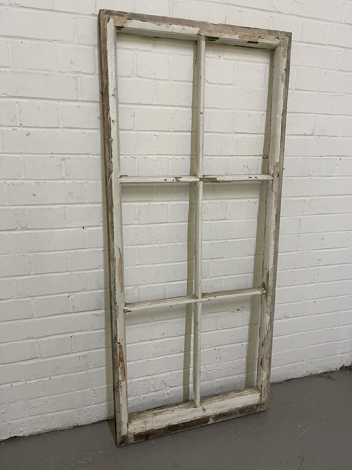 Reclaimed Georgian 6 Panel Wooden Window 610 x 1385mm