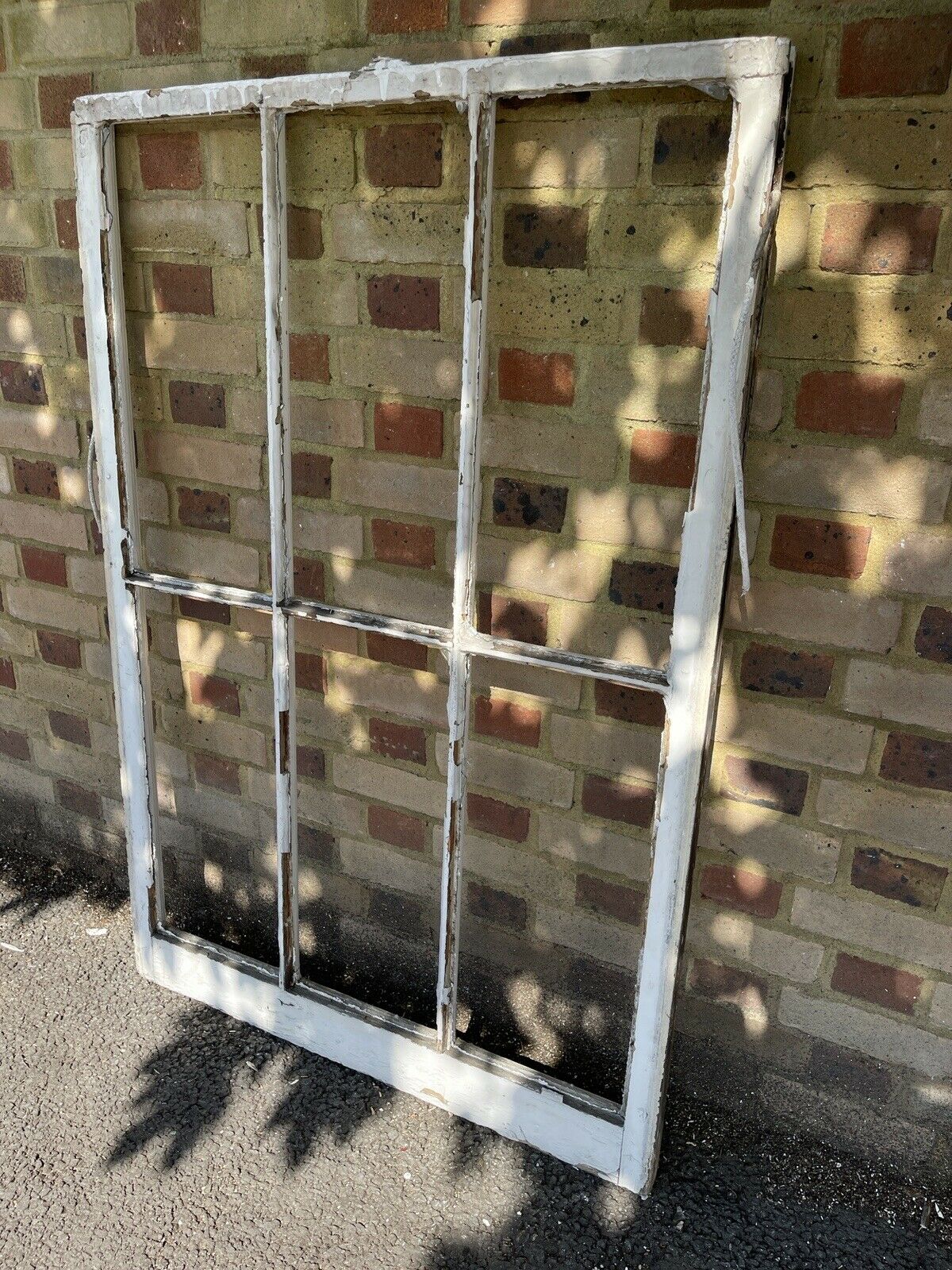 Large Reclaimed Old Georgian 6 Panel Wooden Sash Window 1335 x 913mm