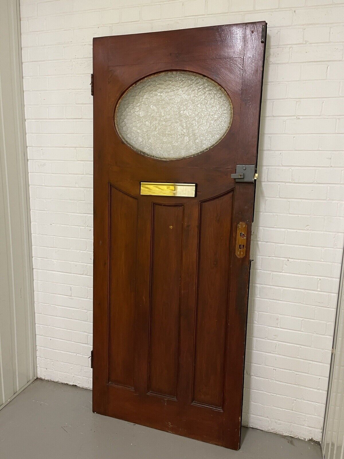 Reclaimed Edwardian Victorian Wooden Panel External Front Door 2075 x 857mm
