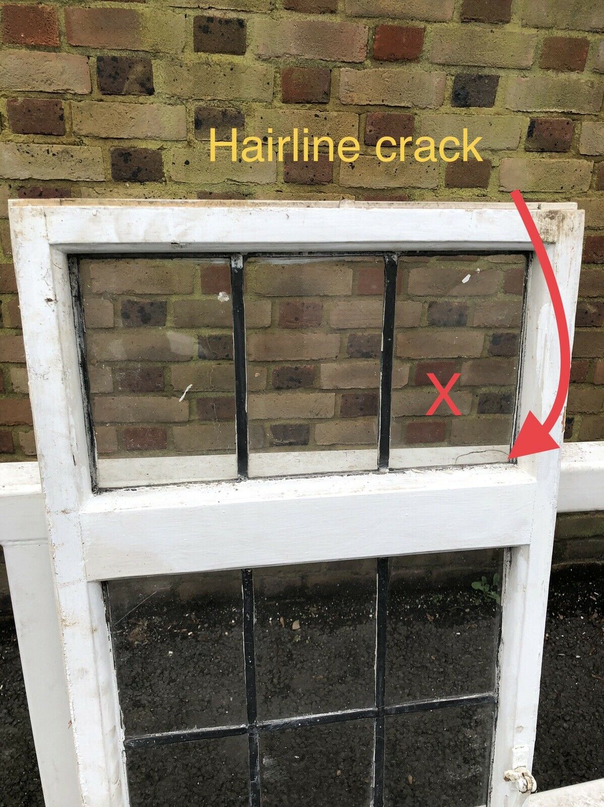 Reclaimed Leaded Light Panel Wooden Window