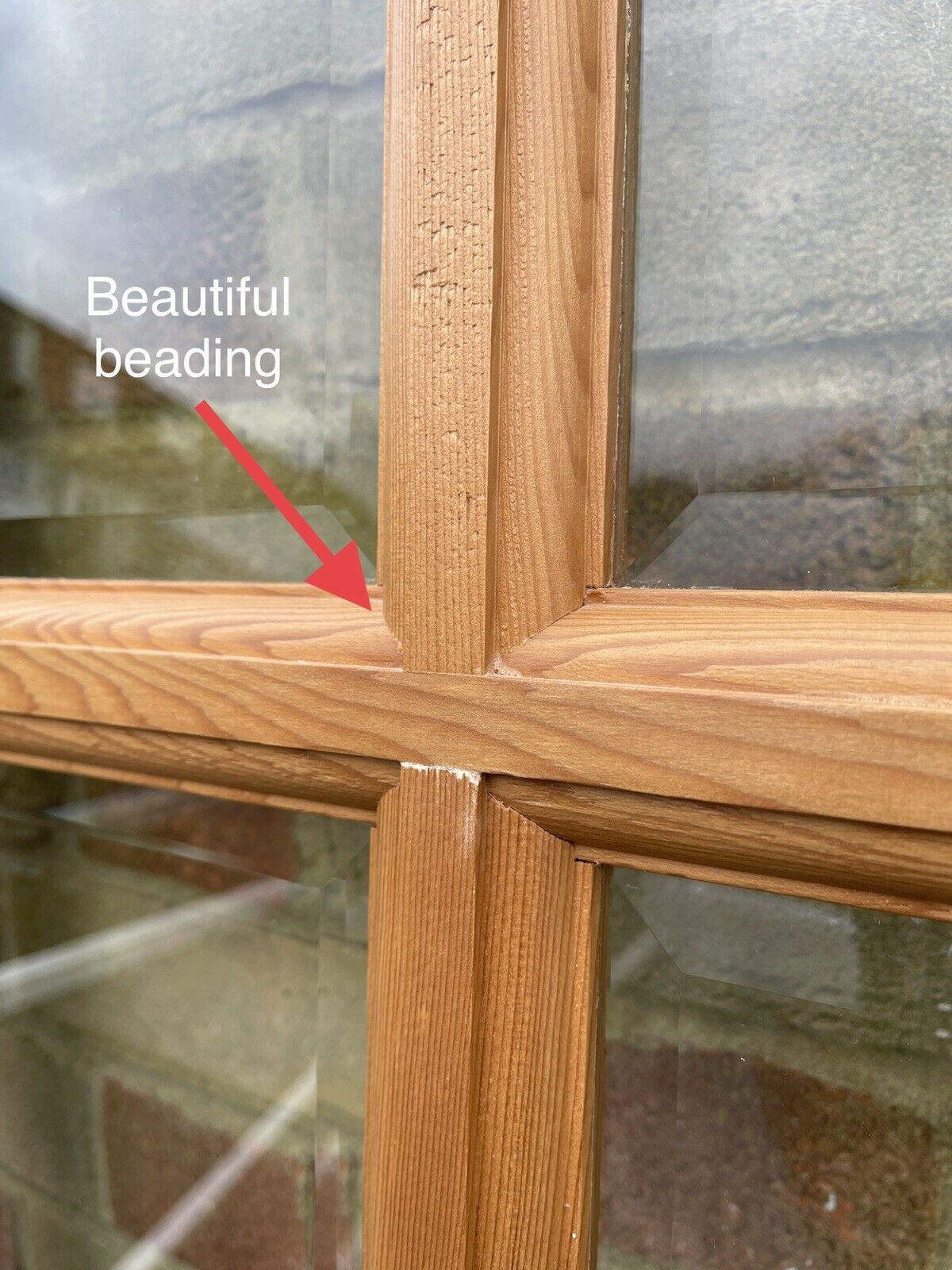 Internal French Bevelled Single Panel Glass Inter Locking Wooden Double Doors