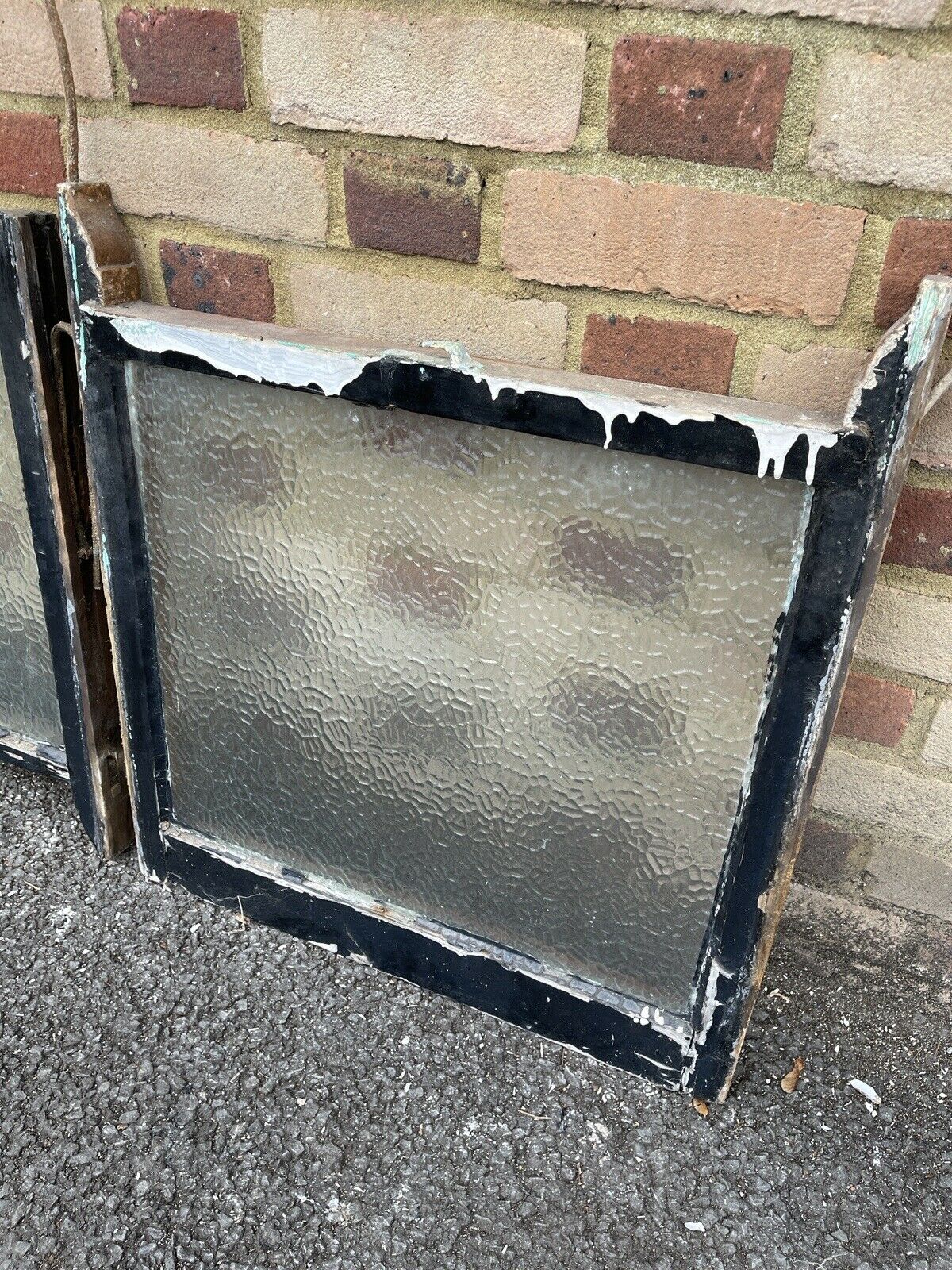 Pair Of Reclaimed Old Victorian Wooden Panel Top Bottom Sash Windows
