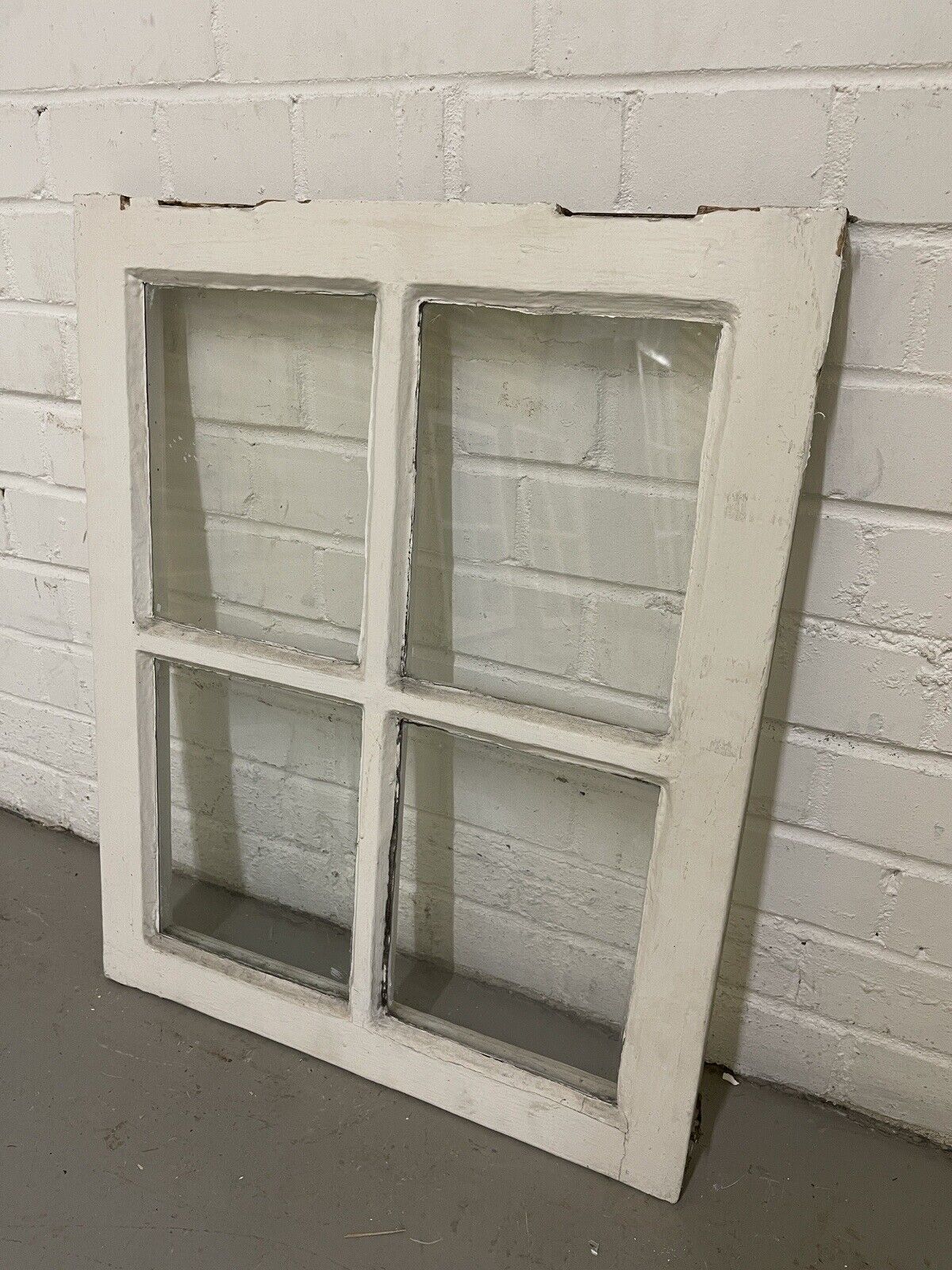 Reclaimed Old Georgian 4 Panel Wooden Window 520 x 640mm