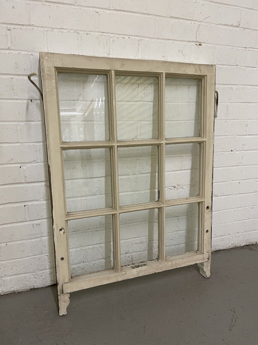 Reclaimed Old Georgian 9 Panel Wooden Window 680 x 925mm