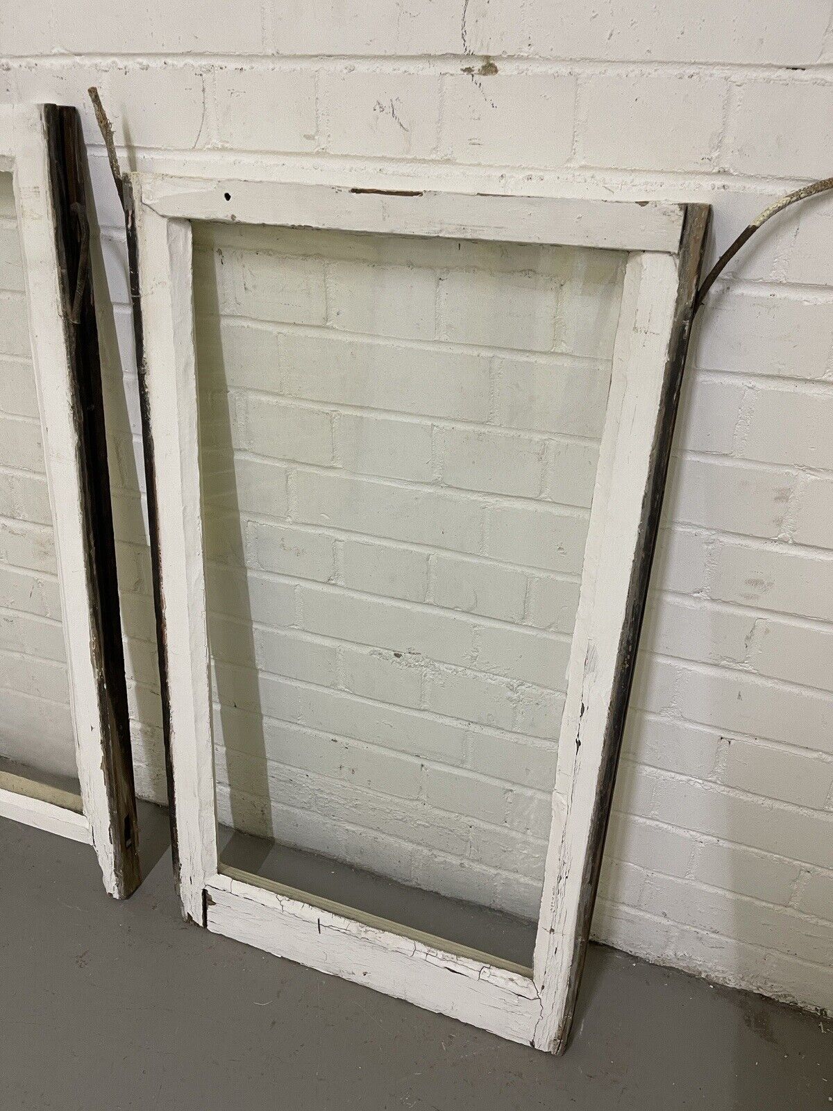 Two Pairs Of Reclaimed Old Victorian Panel Wooden Panel Sash Window