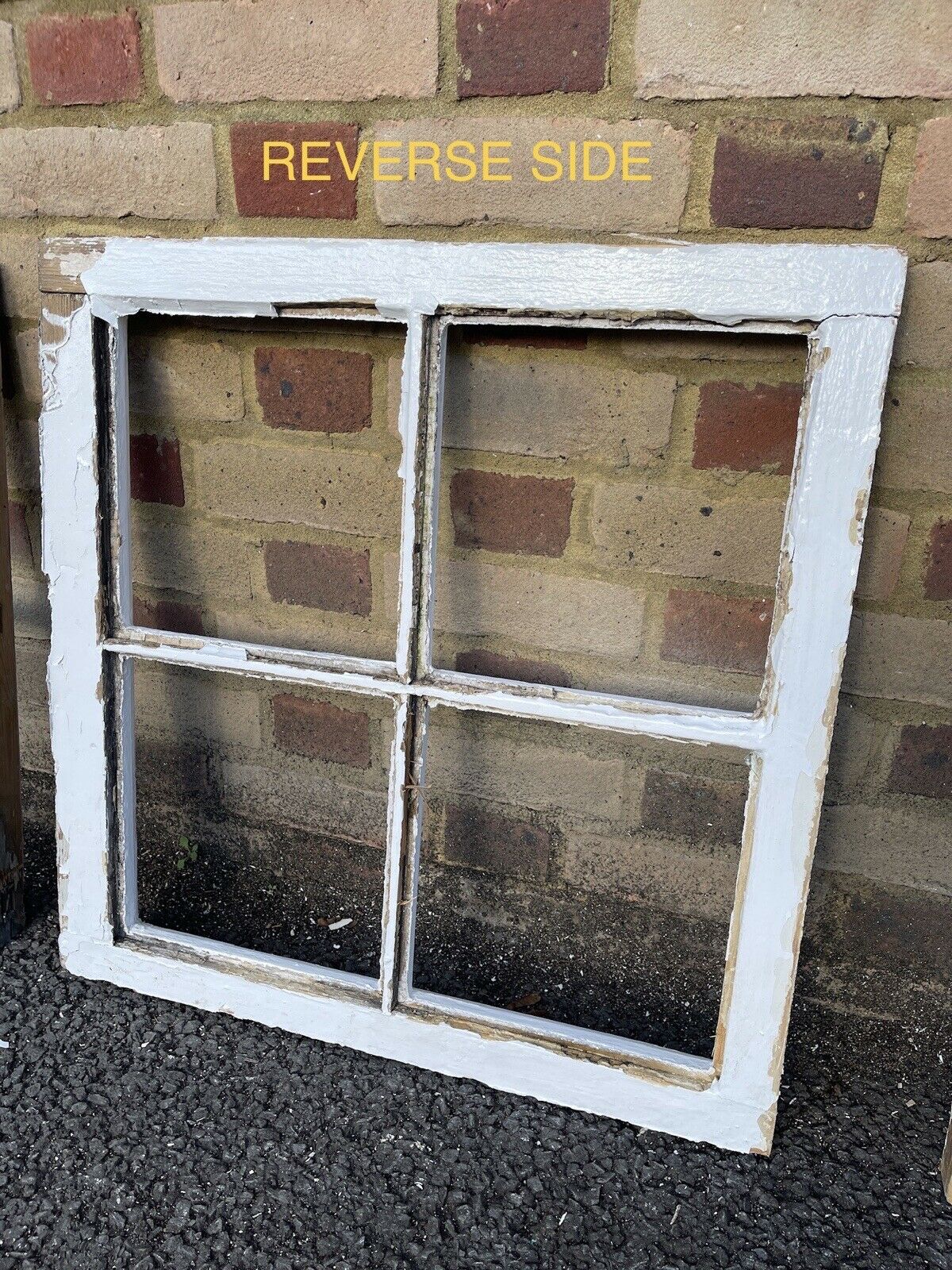 Job Lot Of Reclaimed Georgian 4 Panel Wooden Window NO GLASS Within Panels