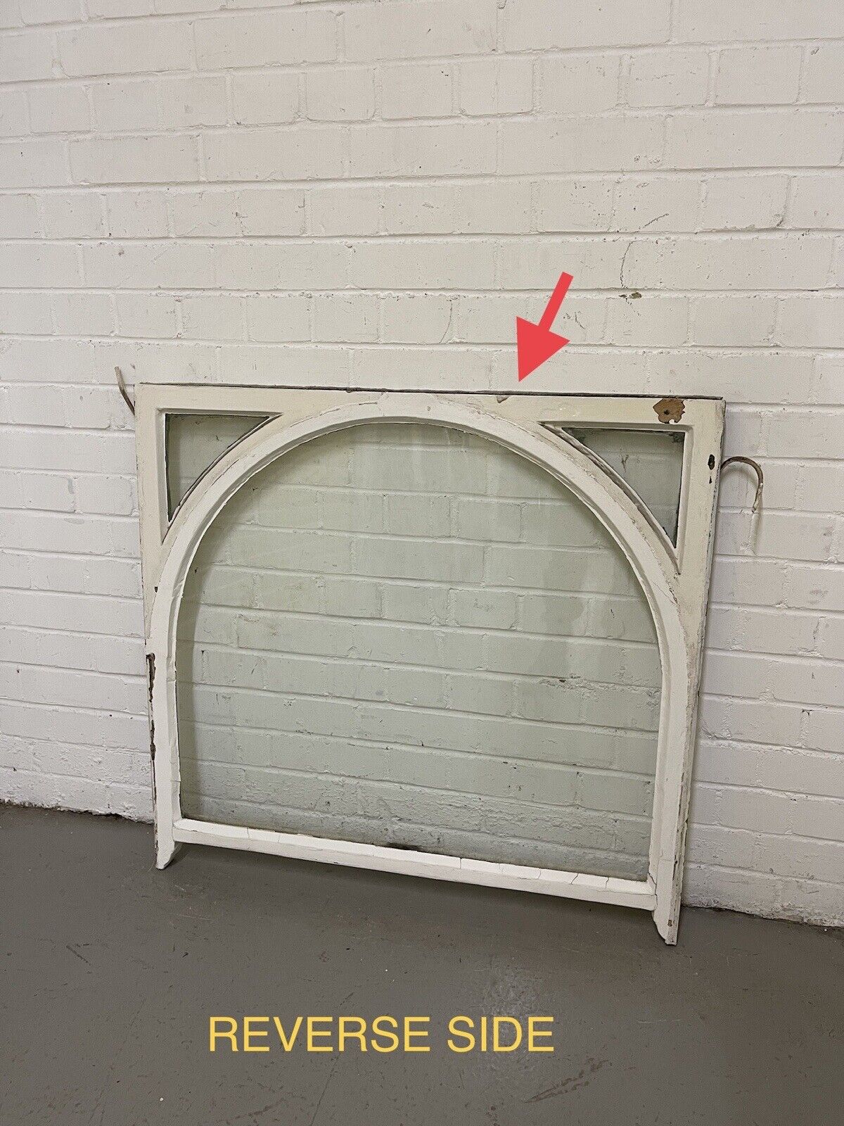 Reclaimed Old Edwardian Arch Wooden Sash Window 913 x 860mm