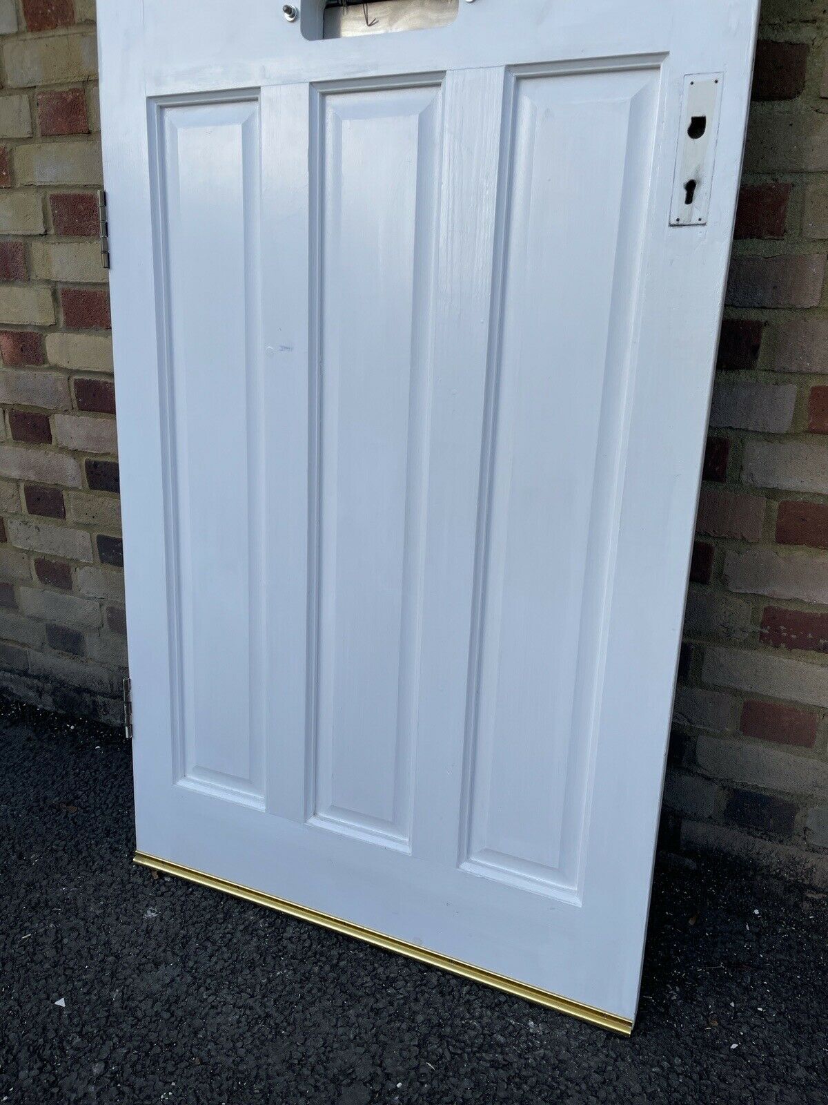 Wooden Panel External Front door With Stained Glass Panel 1963mm x 838mm