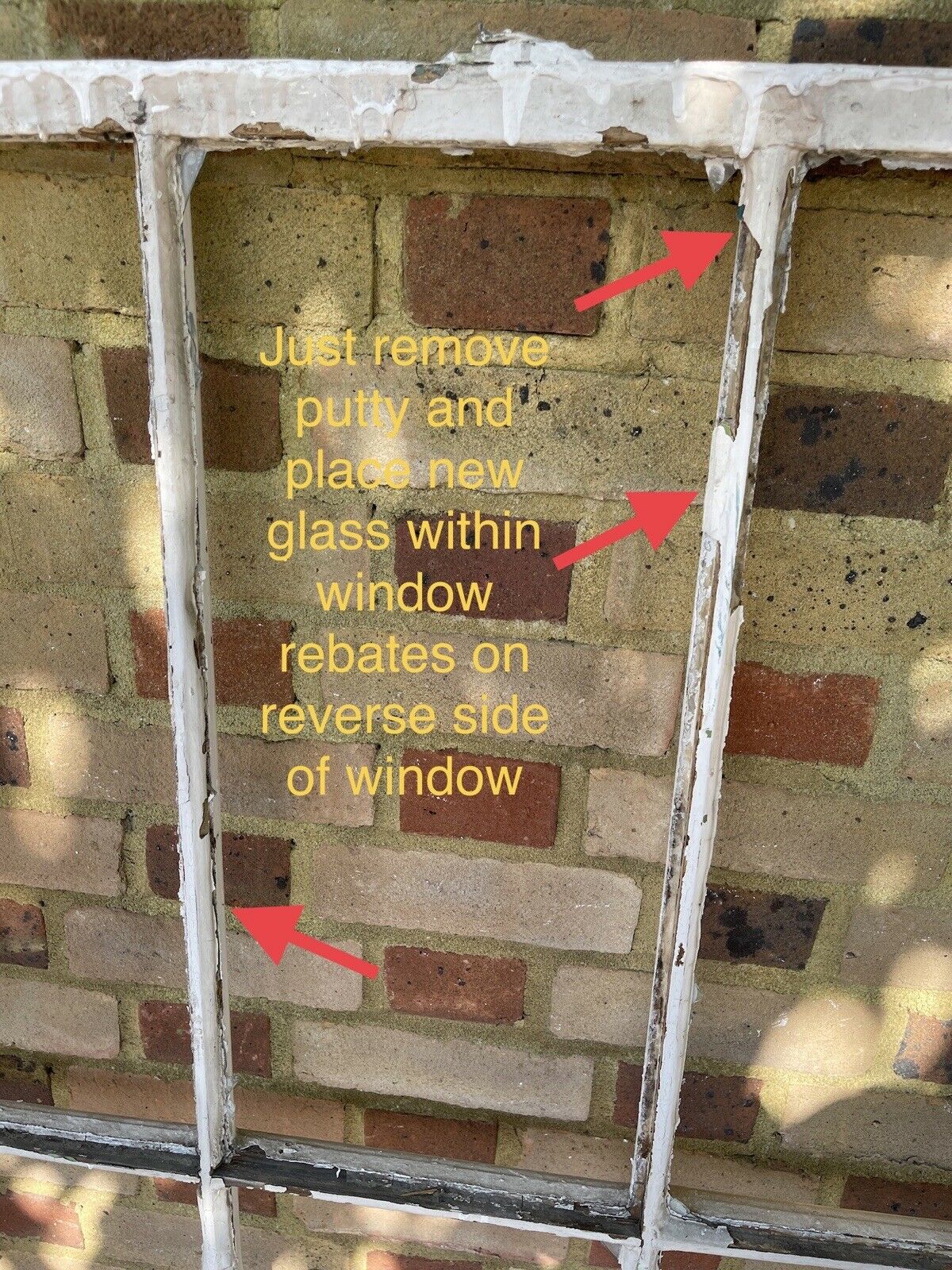 Large Reclaimed Old Georgian 6 Panel Wooden Sash Window 1335 x 913mm