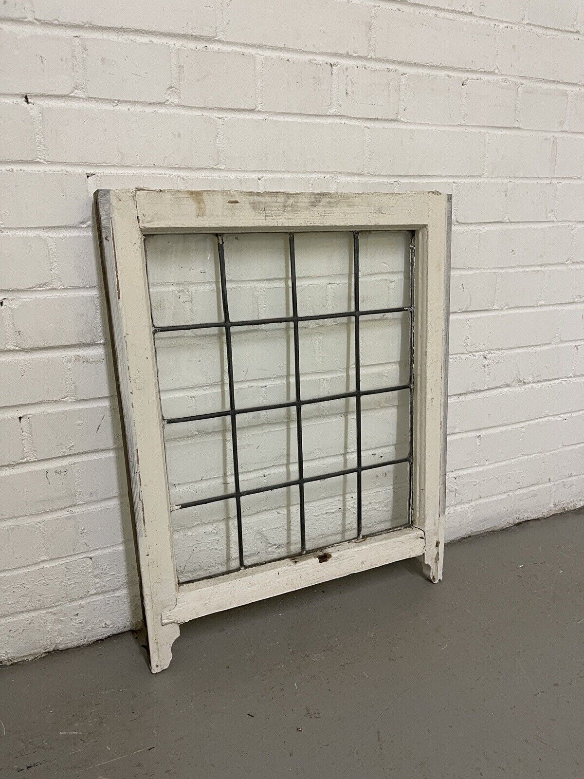 Reclaimed Leaded Light Panel Wooden Window 535 x 675mm