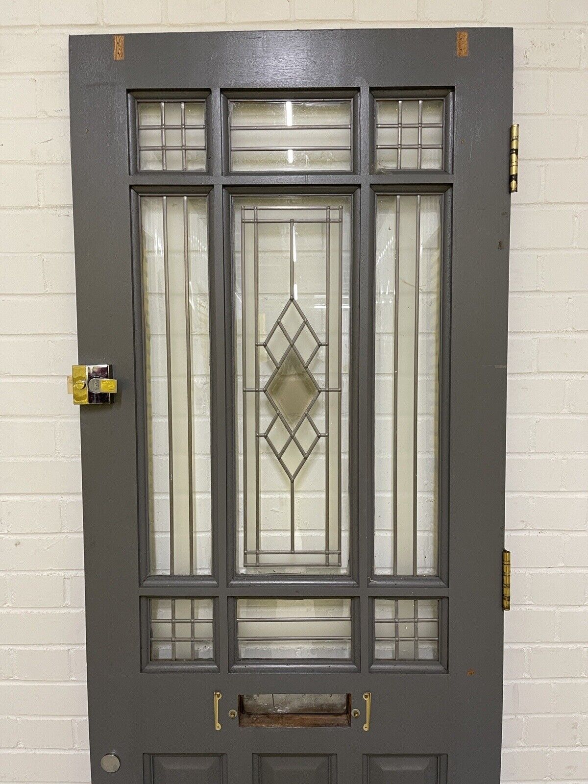 Modern Reclaimed Victorian Edwardian Wooden Panel Front Door 1960 1970 x 760mm