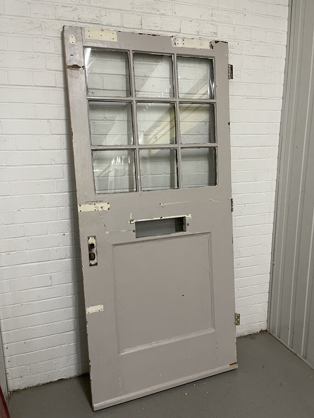 Reclaimed Georgian Victorian Wooden Panel Front Door 1970 Or 1975 x 910mm