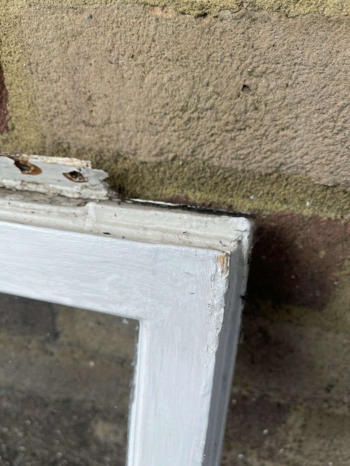 Pair Of Reclaimed Leaded Light Panel Wooden Windows