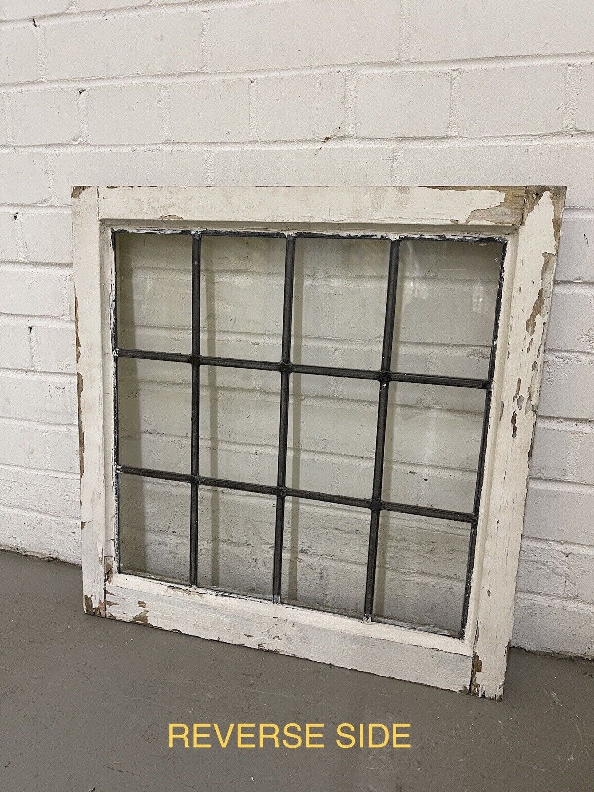 Reclaimed Leaded Light Panel Wooden Windows 565 x 570mm