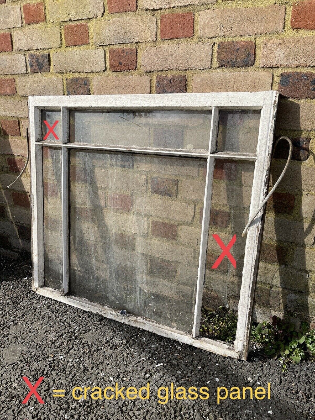 Reclaimed Old Edwardian 6 Panel Wooden Panel Sash Window