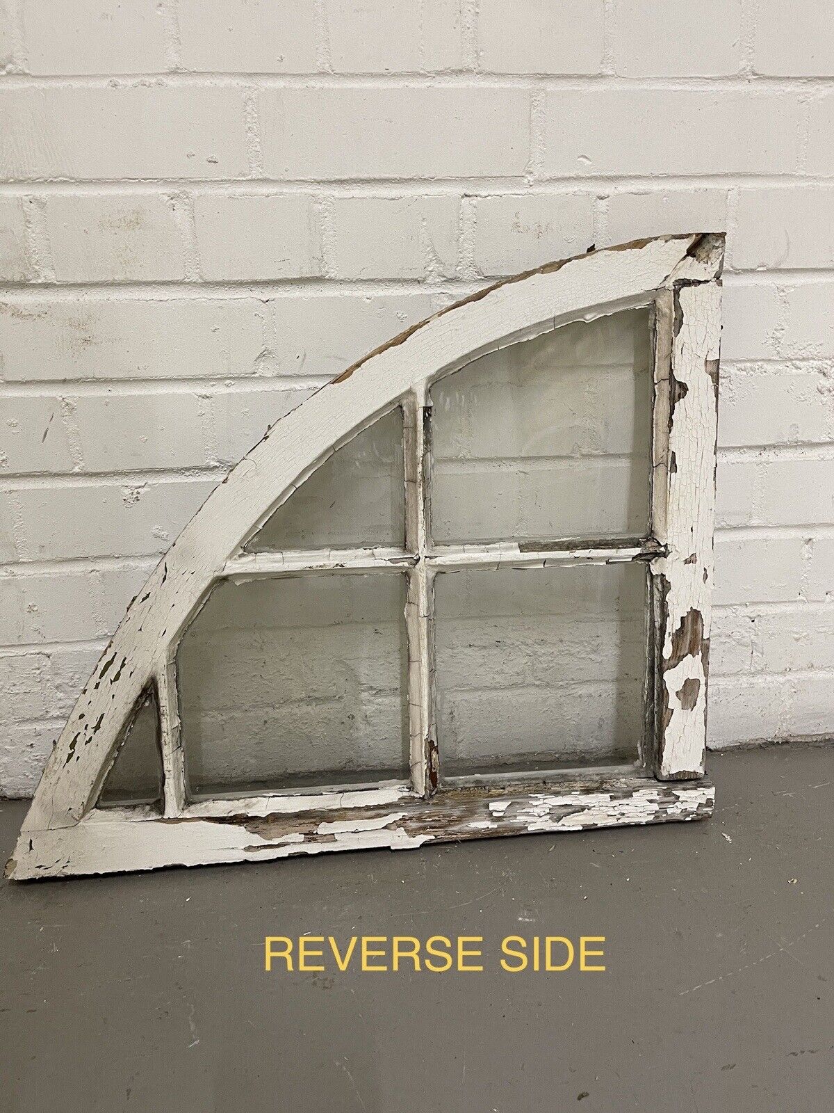 Reclaimed Old Georgian Arch Panel Wooden Sash Window 507 x 605mm