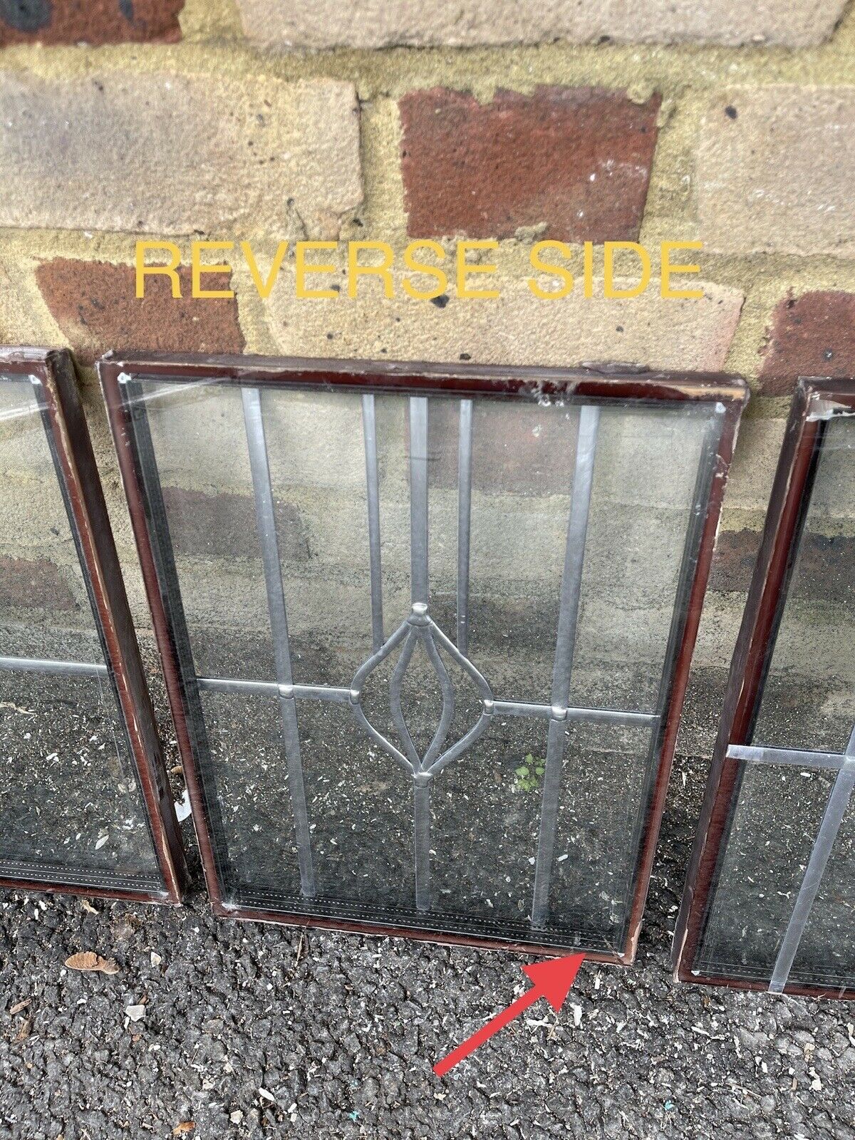 Job Lot Of Four Leaded Light Double Glazed Stained Glass Panes Panels