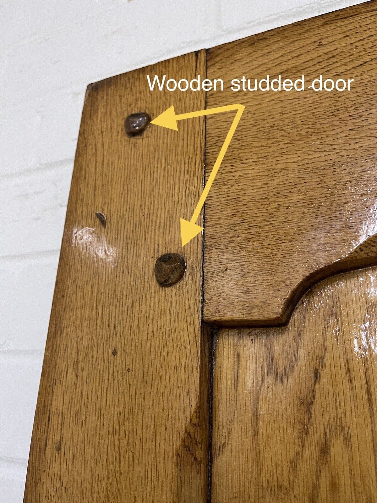 Reclaimed Oak Wooden Studded Front Door 2030 x 810mm