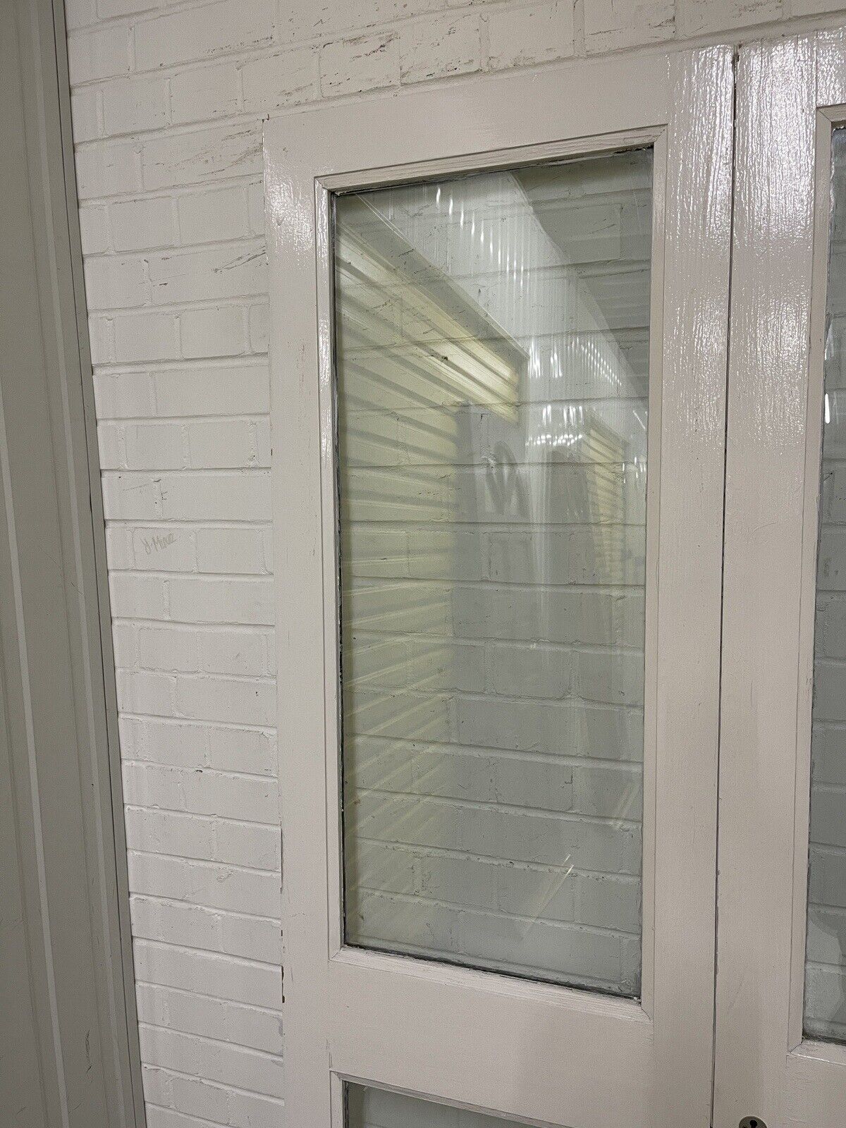 Reclaimed Old French Double Glazed Glass Wooden Double Doors 1978 x 1163mm