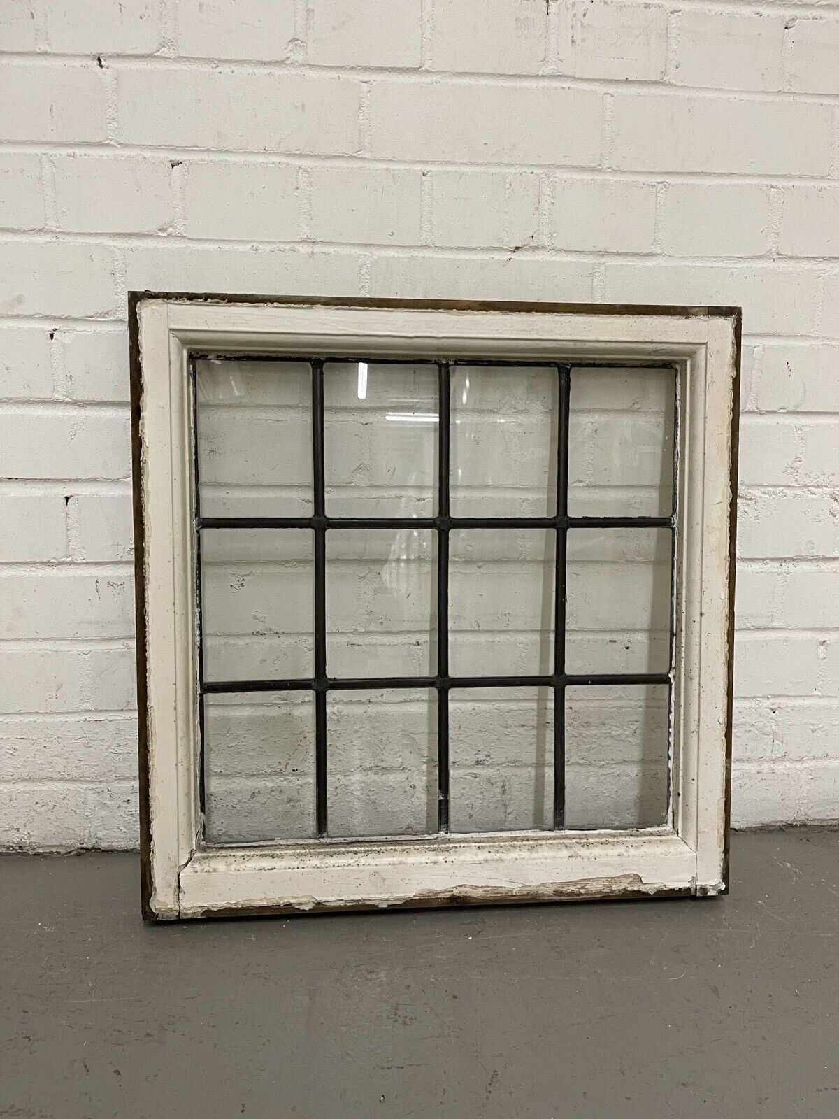 Reclaimed Leaded Light Panel Wooden Windows 565 x 570mm