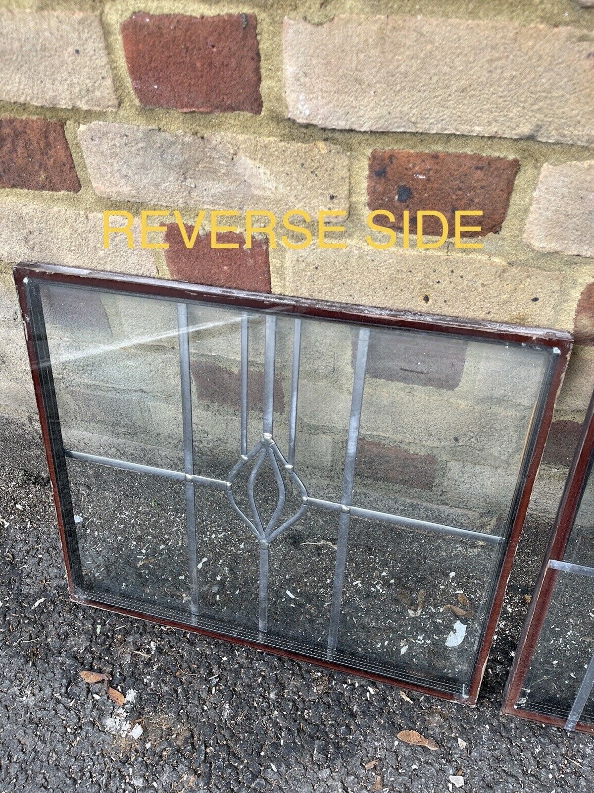 Job Lot Of Four Leaded Light Double Glazed Stained Glass Panes Panels