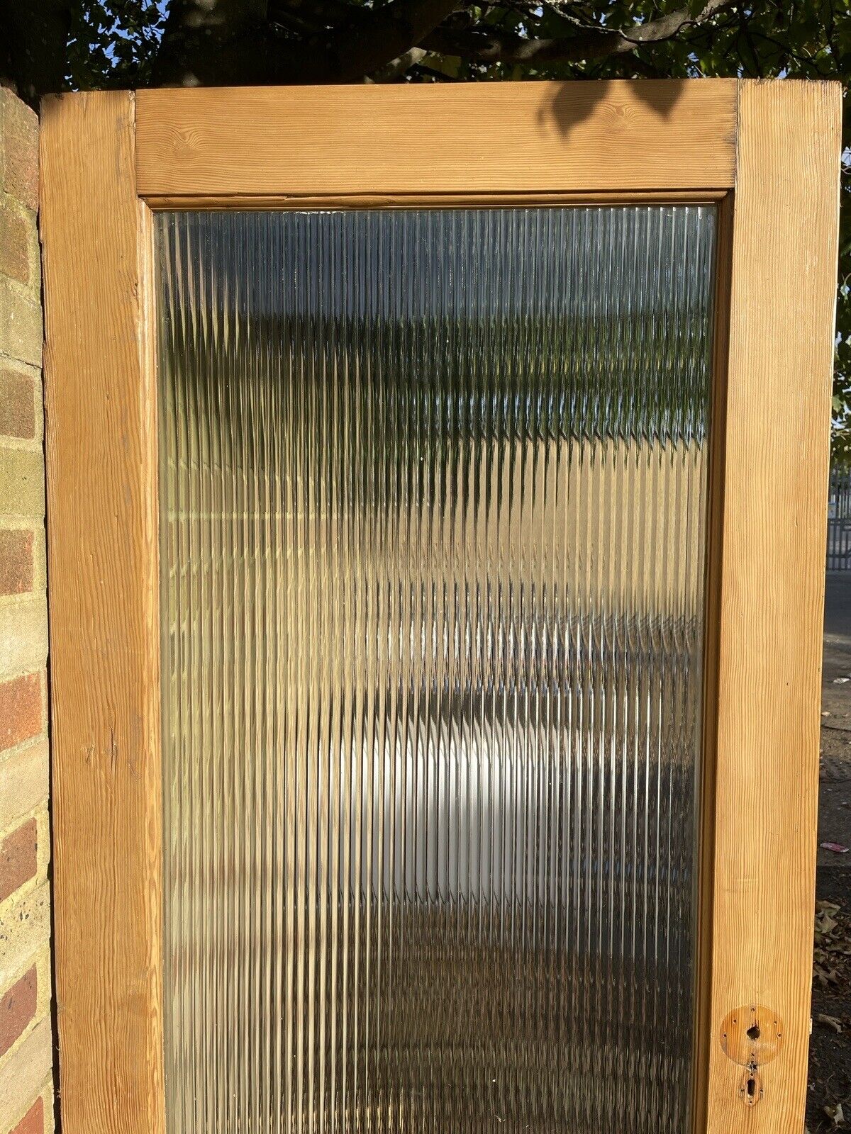 Reclaimed Reeded Glass Internal Or External Door 2025 x 812mm