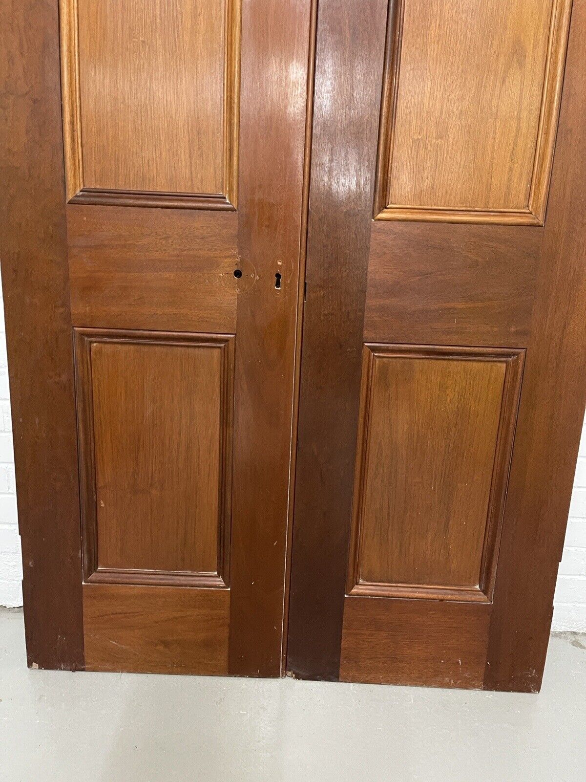 Reclaimed Large French Mahogany Wooden Double Doors Provenance Knightsbridge