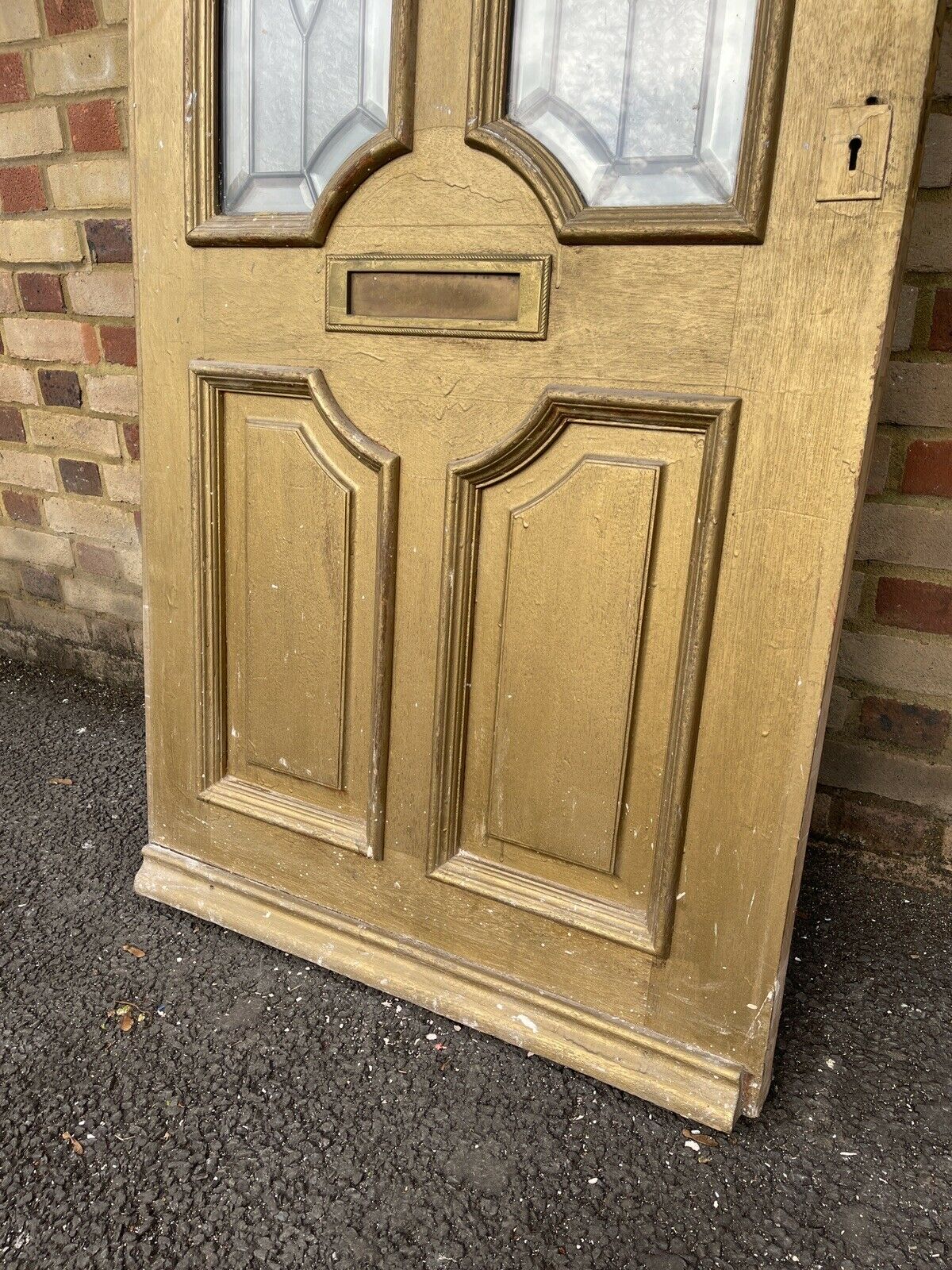 Reclaimed Edwardian Victorian Panel Wooden External Front Door 1970 x 820mm