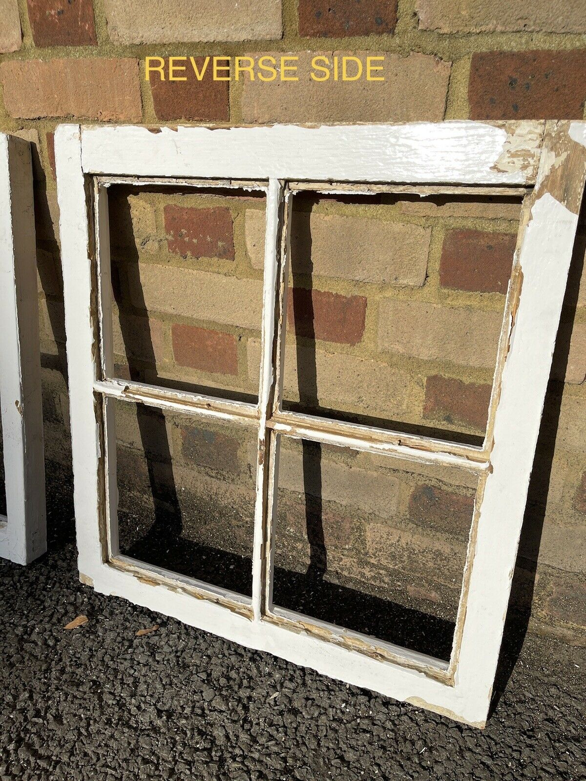 Job Lot Of Reclaimed Georgian 4 Panel Wooden Window NO GLASS Within Panels