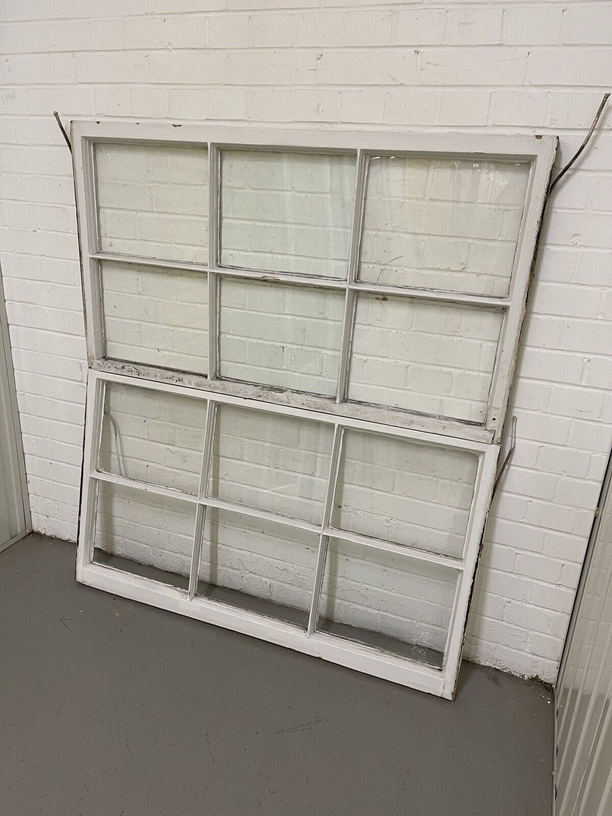 Pair Of Reclaimed Georgian 6 Panel Wooden Panel Sash Window 1210x675 1210x690