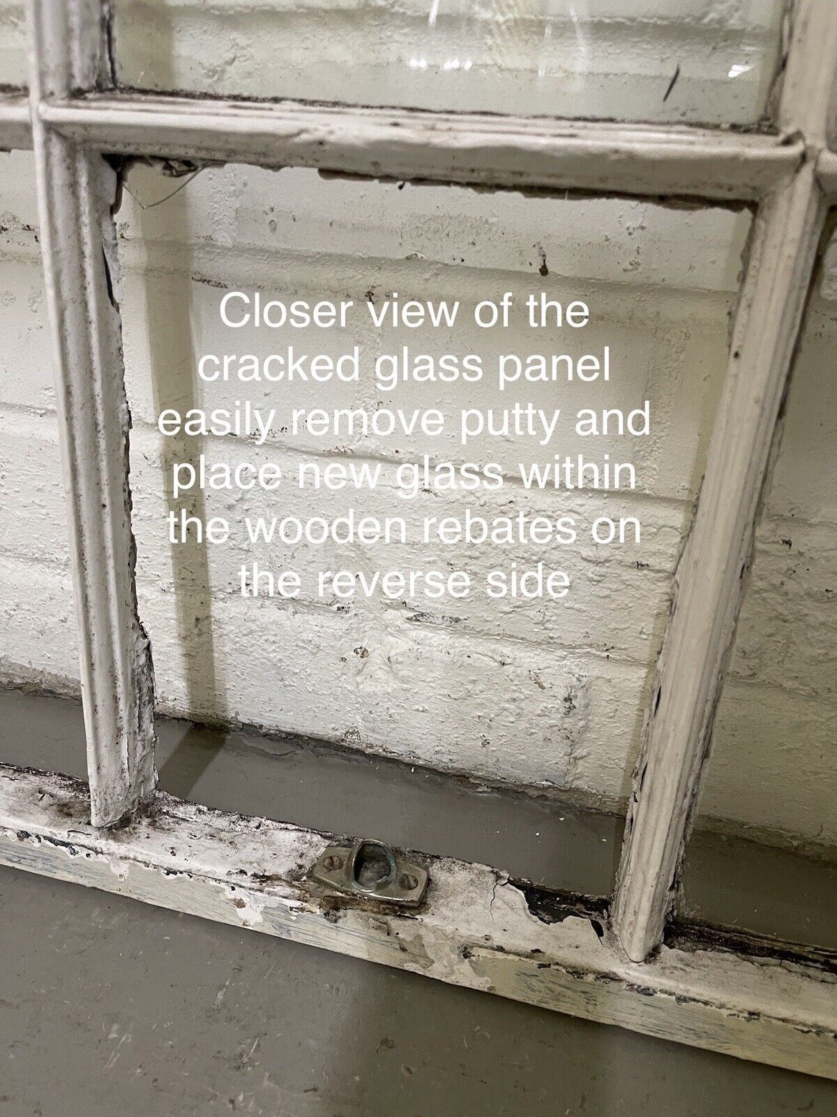 Reclaimed Old Georgian 6 Panel Wooden Window 723 x 595mm