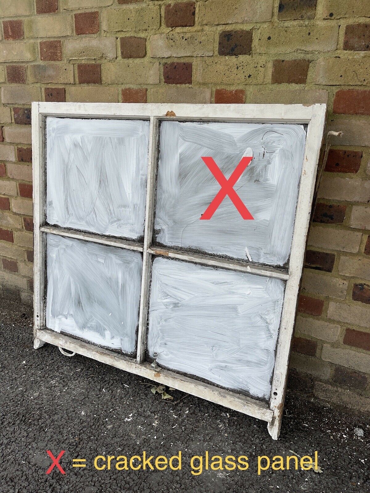 Large Reclaimed Old Georgian 4 Panel Wooden Sash Window 1015 x 1065mm