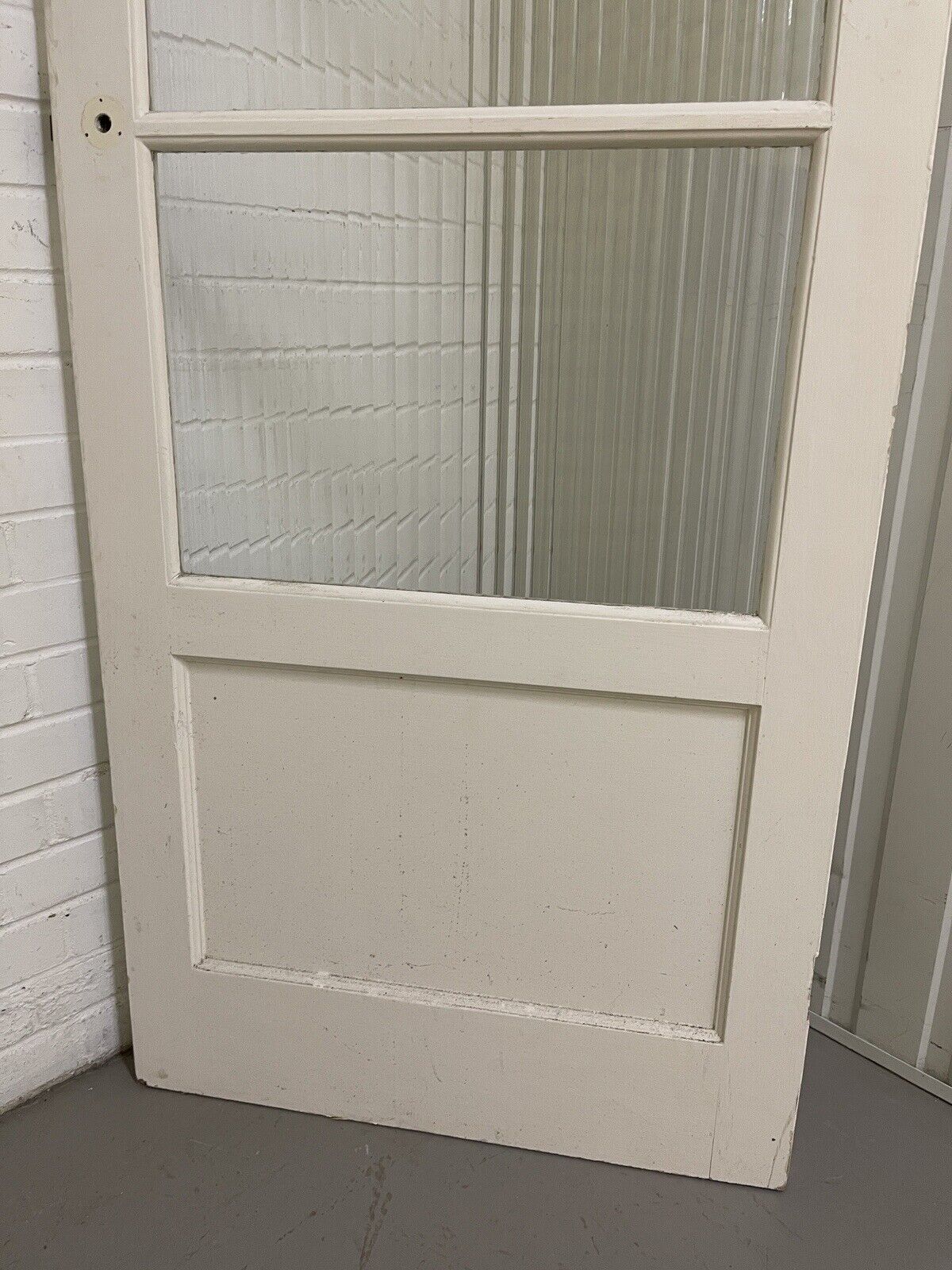 Reclaimed  Reeded Glass Internal Or External Door 1965 x 760mm