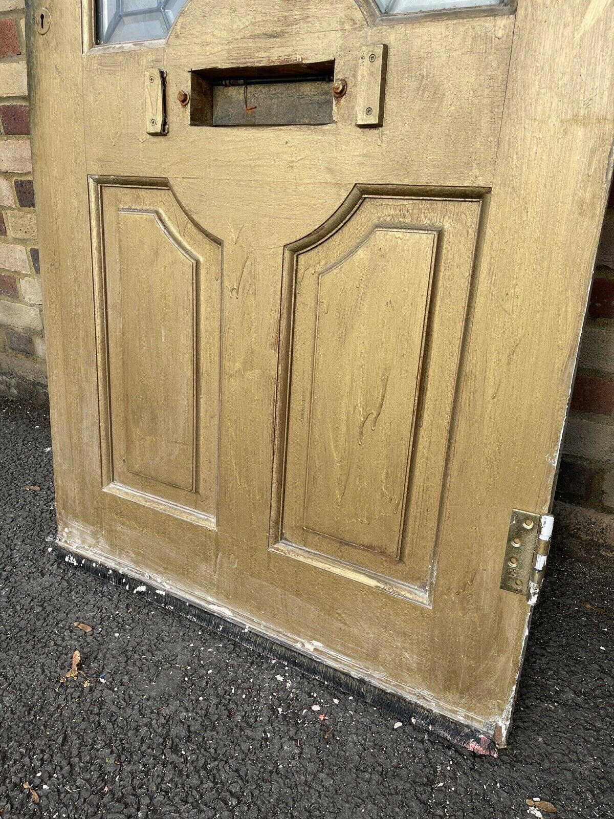Reclaimed Edwardian Victorian Panel Wooden External Front Door 1970 x 820mm