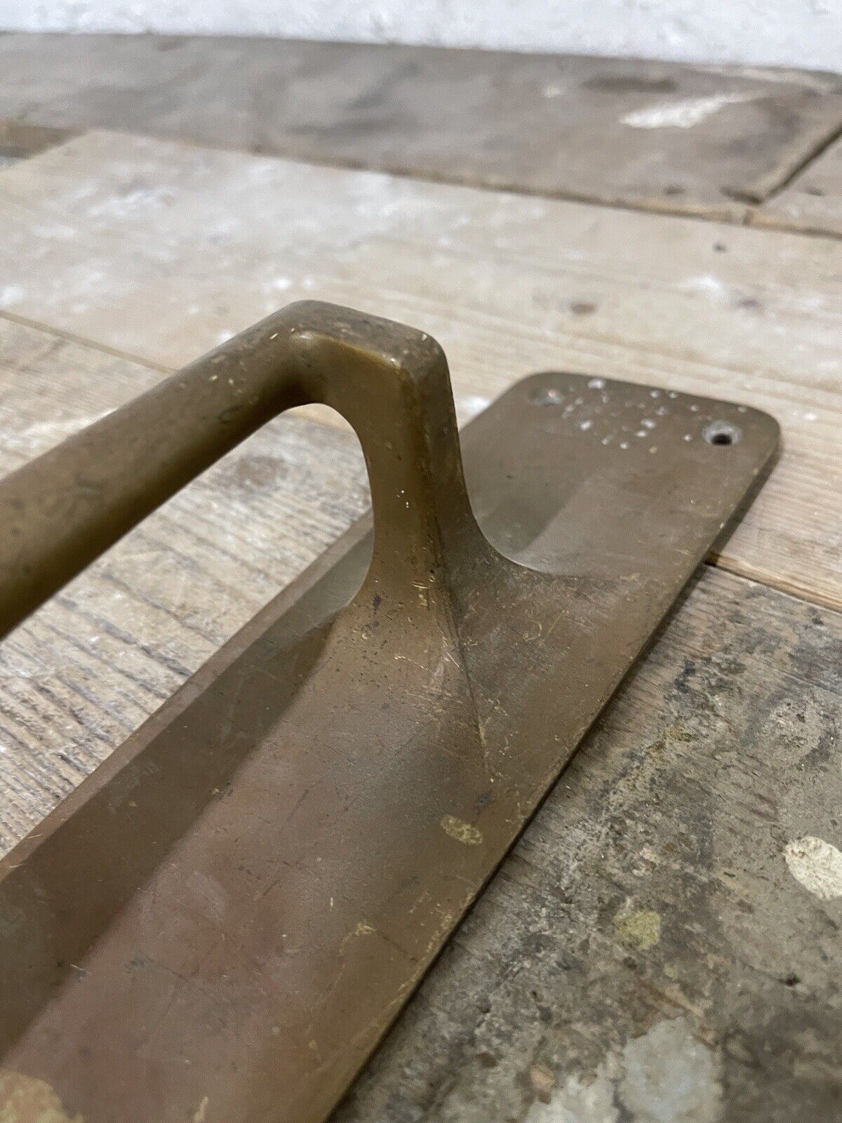 Pair Of Large Reclaimed Antique Brass Door Handles 18 inches or 460mm