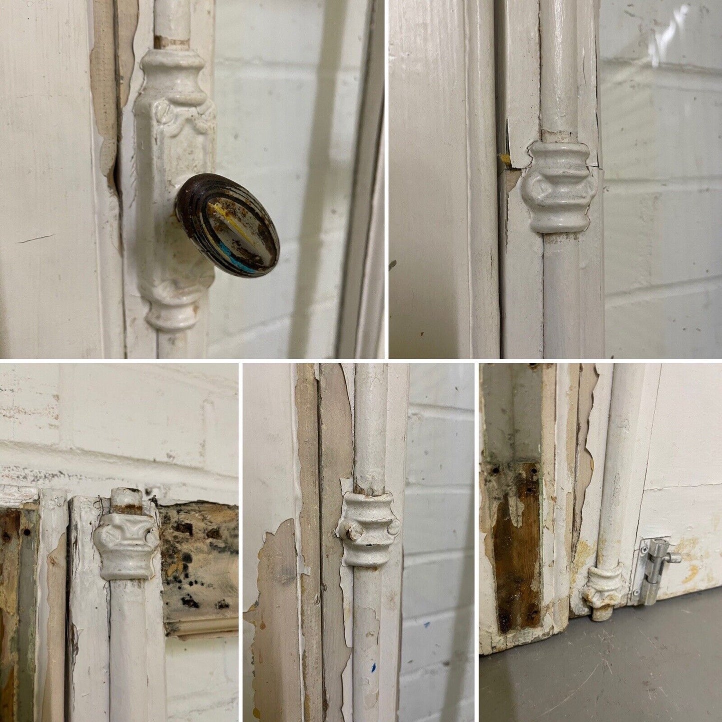 Reclaimed French Victorian Georgian Panel Wooden Double Doors 1967mm x 1220mm