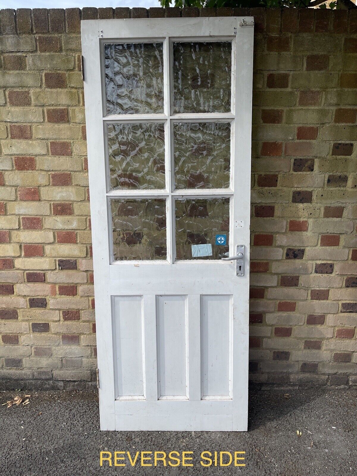 Reclaimed Georgian Wooden Panel External Side Back Door 1960 x 755mm