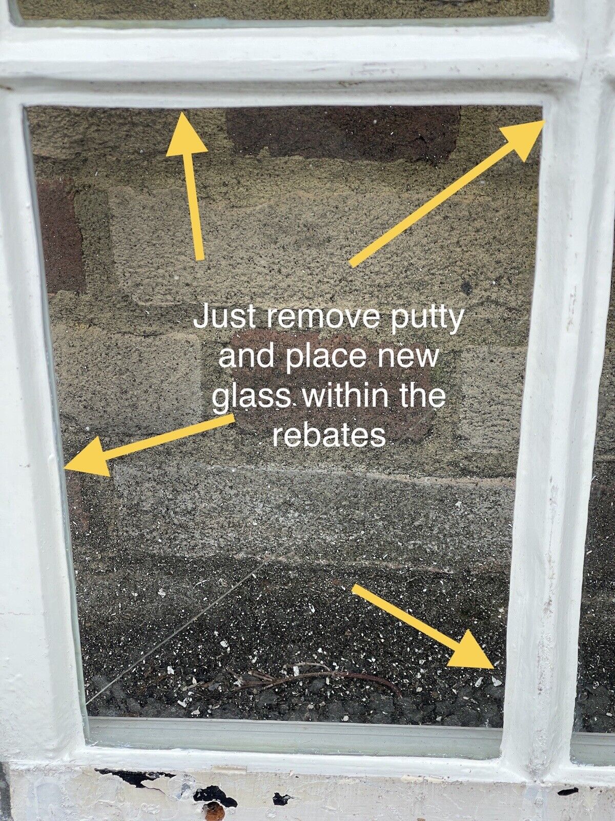 Reclaimed Old Georgian 8 Panel Wooden Window 910 x 795mm