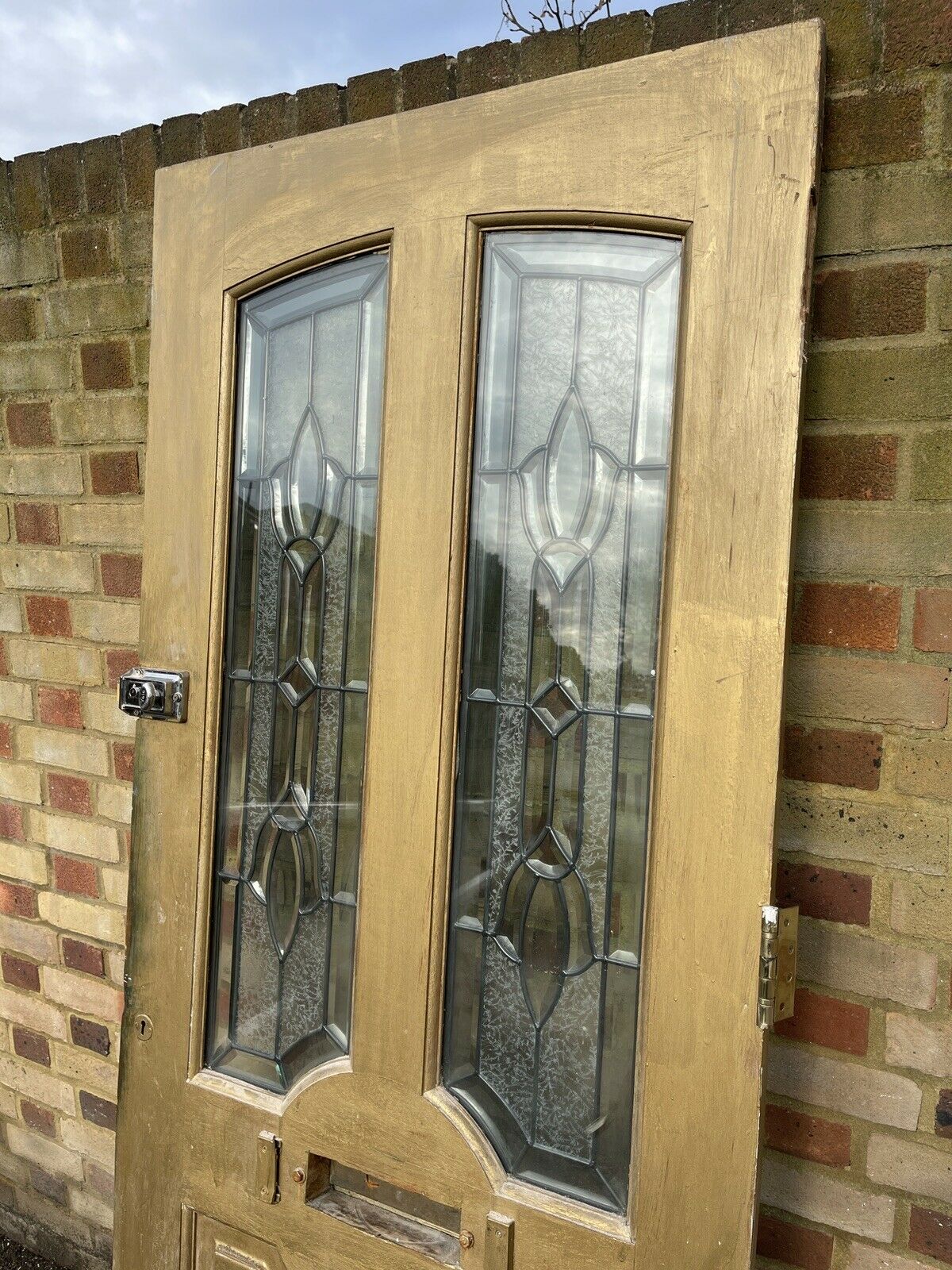 Reclaimed Edwardian Victorian Panel Wooden External Front Door 1970 x 820mm