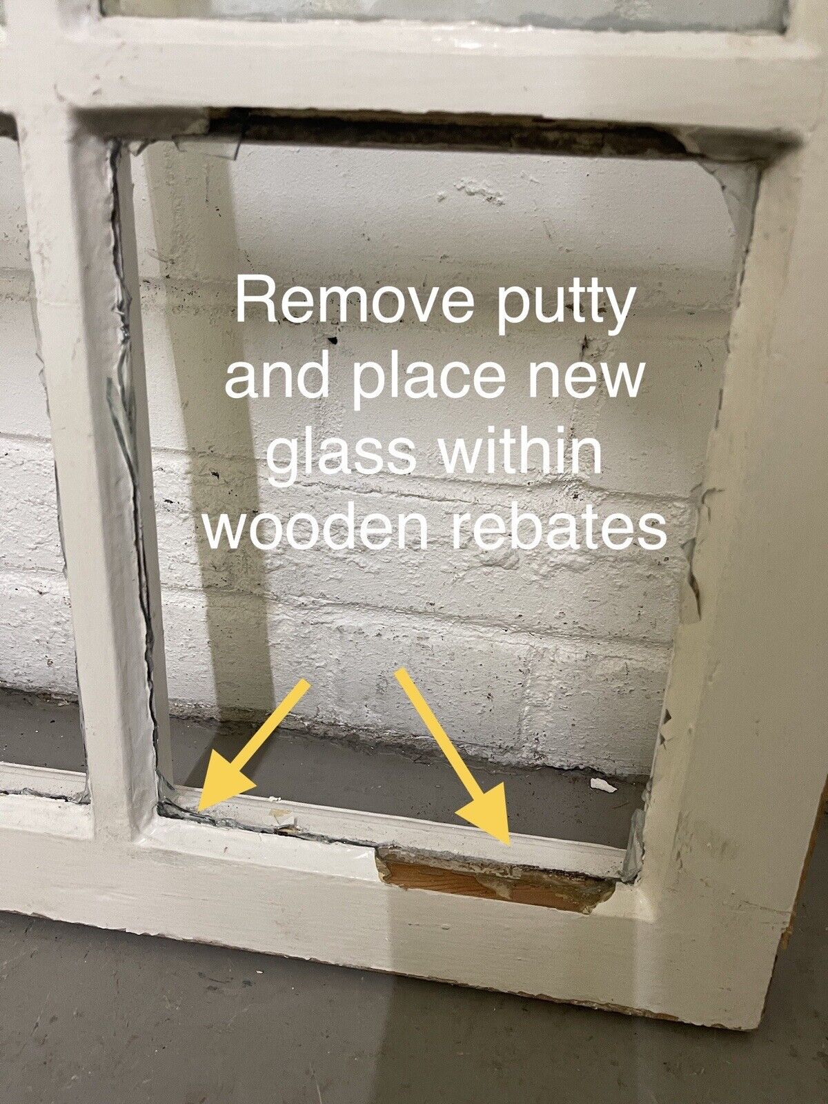 Reclaimed Old Georgian 4 Panel Wooden Window 520 x 640mm