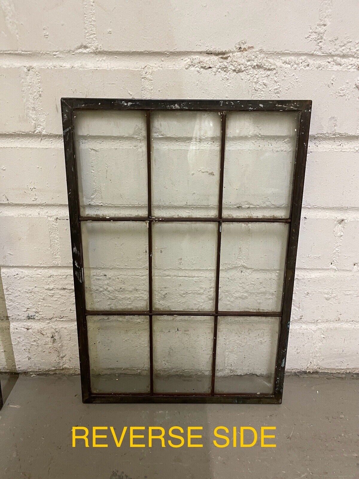 Pair Of Reclaimed Arts & Crafts Copper Window Glass Panes Panels 363mm x 255mm