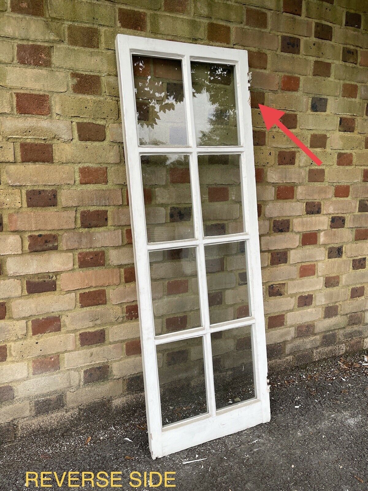 Reclaimed Old Georgian 8 Panel Wooden Window 1500 x 520mm