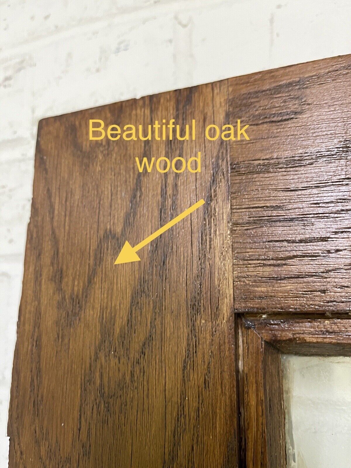 Reclaimed Old Double Glazed Glass Oak Wooden Door Side Back Door 1995 x 744mm